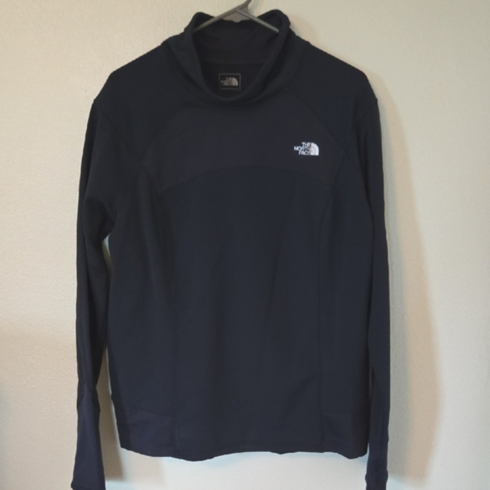 The North Face Black Funnel Neck Long Sleeve Tee Size XL